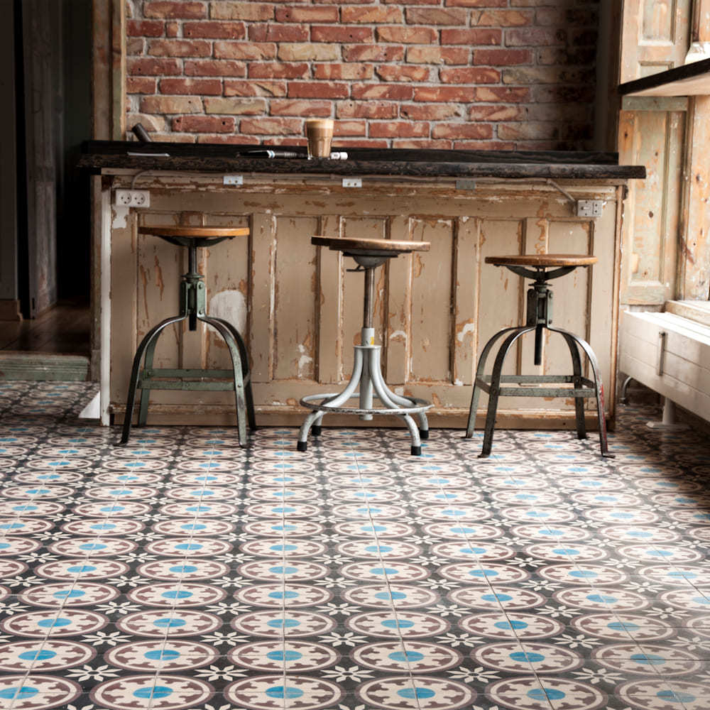 Villa tiles, Shabaz Frederiksberg, handmade tiles, cement tiles, Zementfliesen, carreaux de ciment