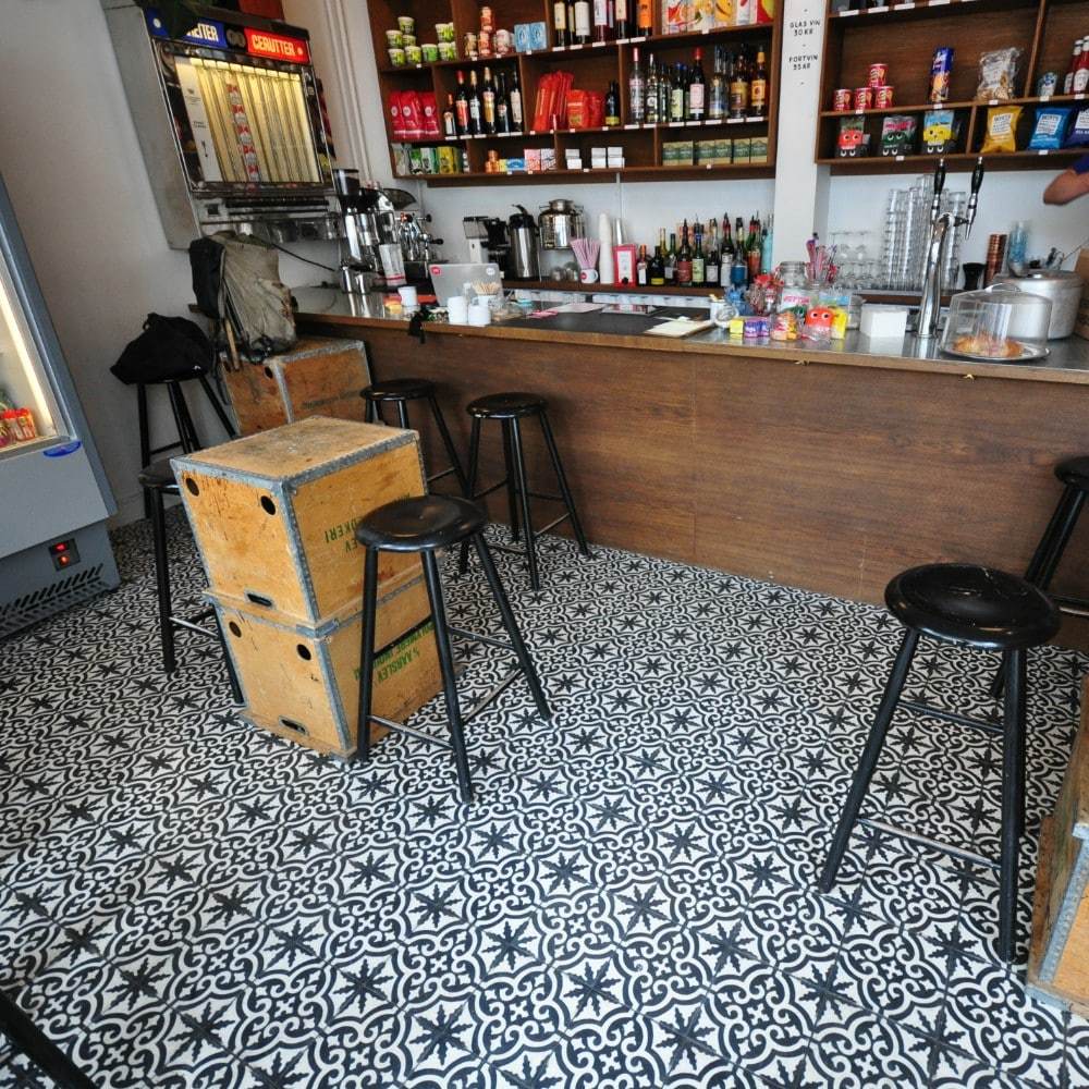 Depanneur Copenhagen, Villa Tiles, Villa Handmade, custom-made tiles, handmade tiles, handcrafted cement tiles, moroccan tiles, historic tiles, historic cement tiles